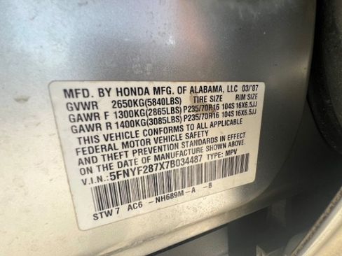 Used 2007 Honda Pilot EX-L image 9