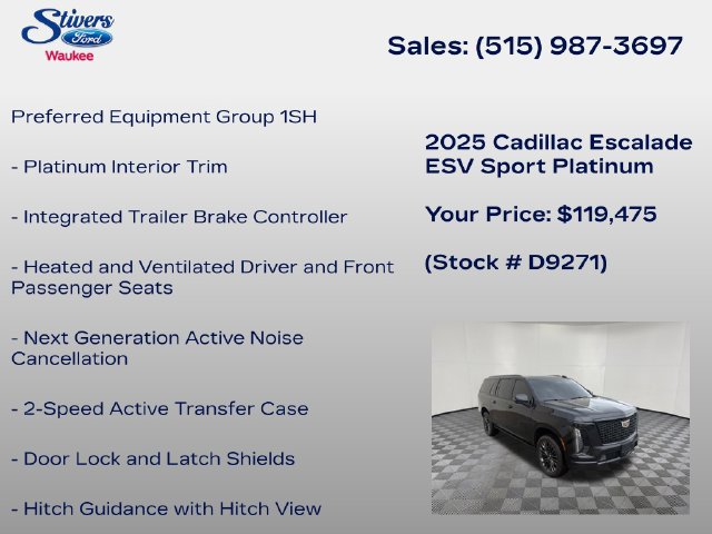 Used 2025 Cadillac Escalade ESV Sport Platinum AWD/4WD image 16