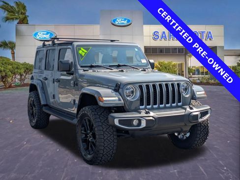 Used 2021 Jeep Wrangler Unlimited Sahara w/ Cold Weather Group AWD/4WD image 1