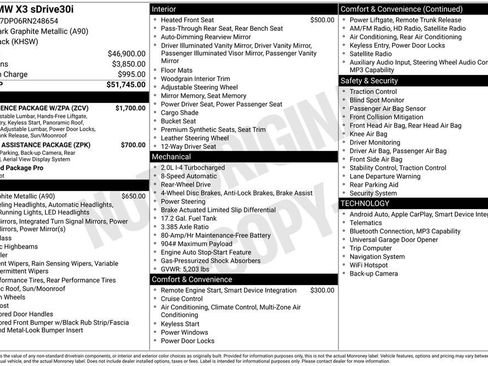 Used 2024 BMW X3 sDrive30i w/ Convenience Package w/ZPA RWD image 41