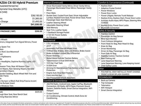 New 2026 MAZDA CX-50 AWD 2.5 Hybrid w/ Weather Package image 31