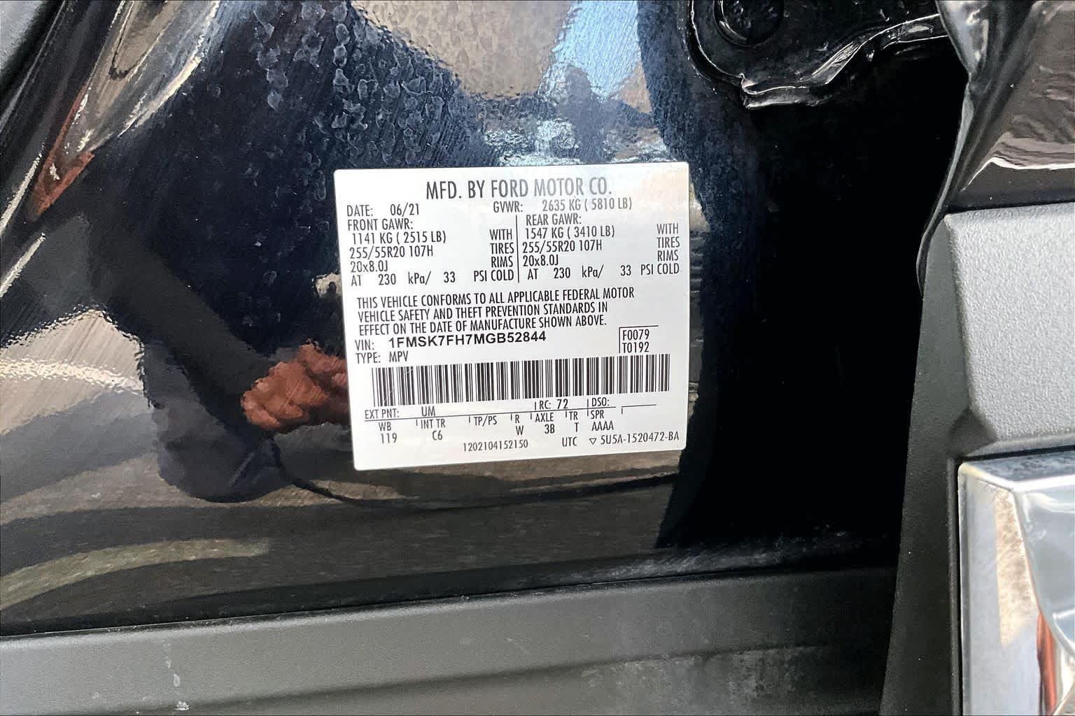 Used 2021 Ford Explorer Limited w/ Equipment Group 301A RWD image 34