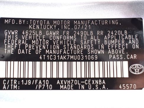 Used 2021 Toyota Camry LE FWD image 31