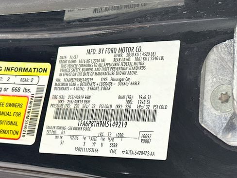 Used 2021 Ford Mustang Premium w/ Equipment Group 201A RWD image 12