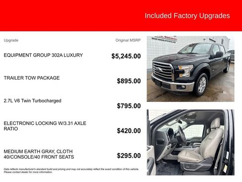 Used 2016 Ford F150 XLT w/ Equipment Group 302A Luxury RWD image 5