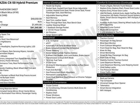 Used 2025 MAZDA CX-50 2.5 Hybrid w/ Premium Plus Pkg AWD/4WD image 27