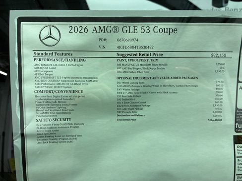 New 2026 Mercedes-Benz GLE 53 AMG 4MATIC Coupe image 22