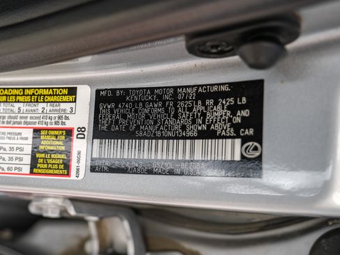 Used 2022 Lexus ES 350 w/ Premium Package image 56