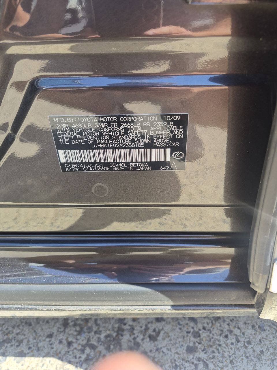 Used 2010 Lexus ES 350 w/ Preferred Accessory Package FWD image 23