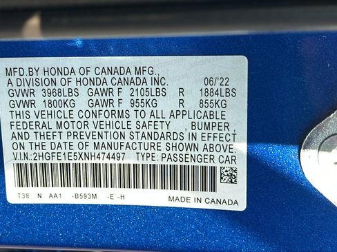 Used 2022 Honda Civic Si image 19
