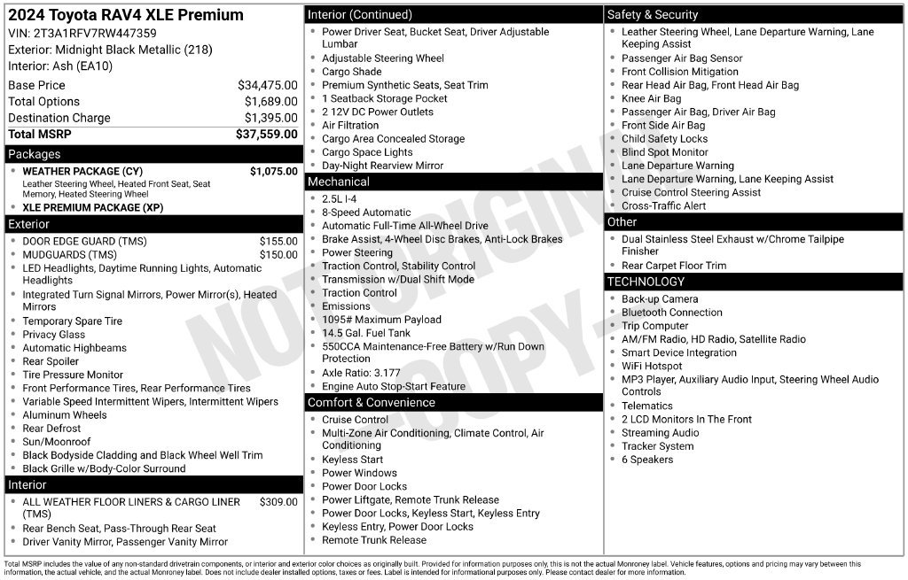 Used 2024 Toyota RAV4 XLE Premium w/ Weather Package AWD/4WD image 1