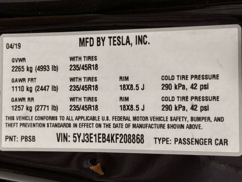 Used 2019 Tesla Model 3 Long Range AWD/4WD image 46
