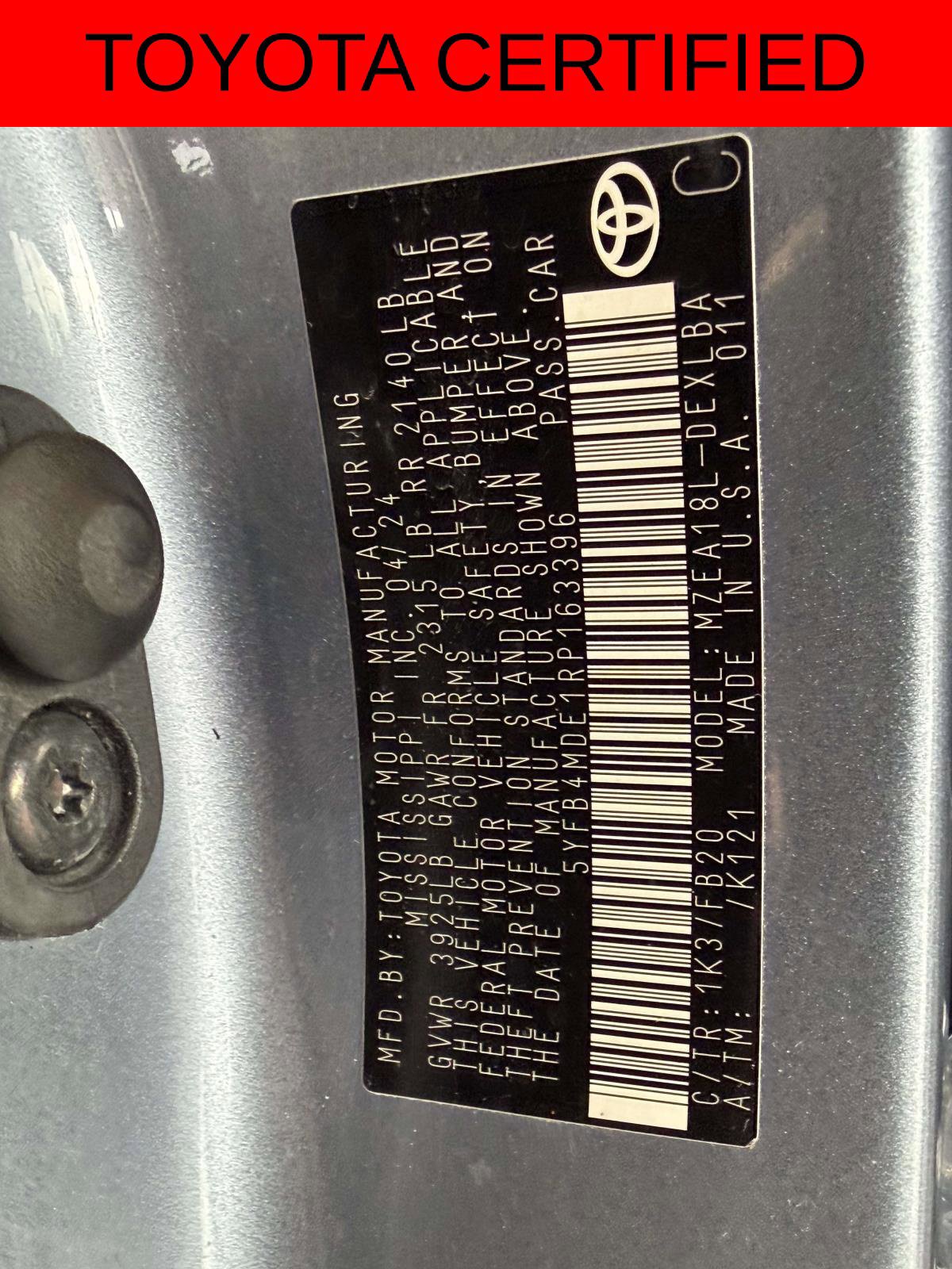Certified 2024 Toyota Corolla LE FWD image 19