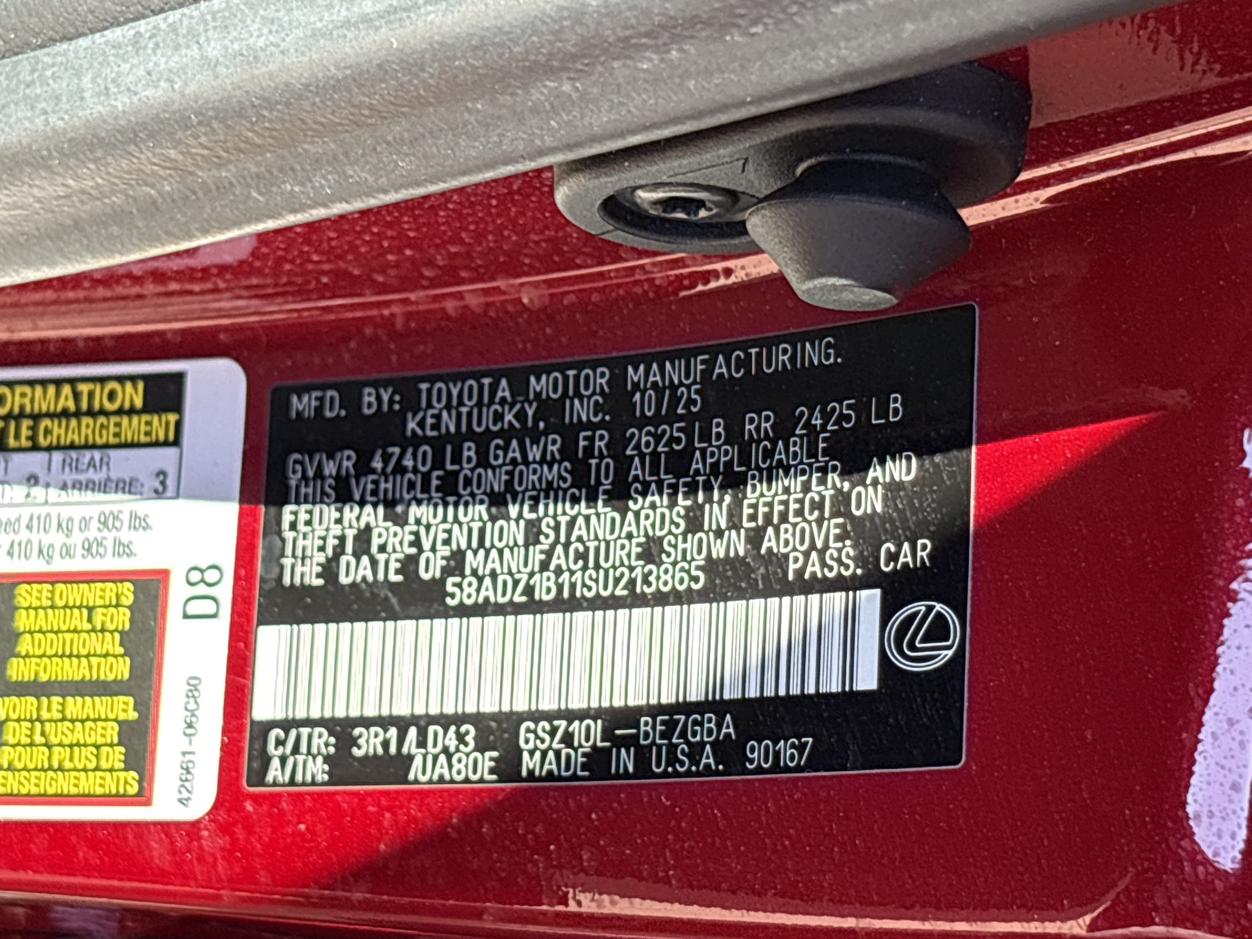 Used 2025 Lexus ES 350 w/ Premium Package FWD image 35