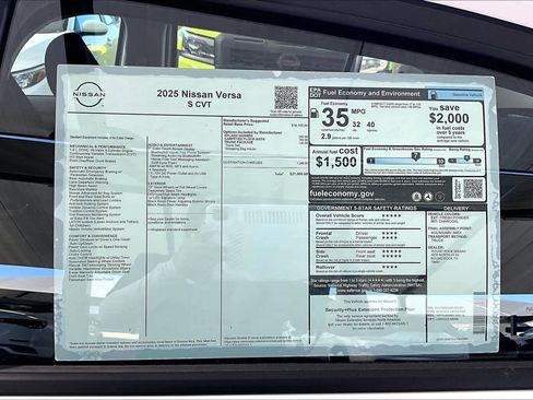 New 2025 Nissan Versa S image 19