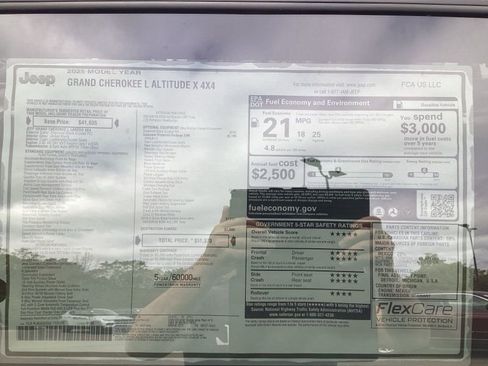 New 2025 Jeep Grand Cherokee L Altitude AWD/4WD image 16