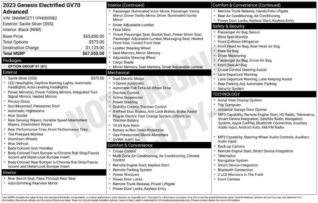 Used 2023 Genesis Electrified GV70 AWD/4WD image 6