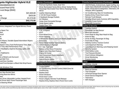 Used 2021 Toyota Highlander XLE FWD image 2