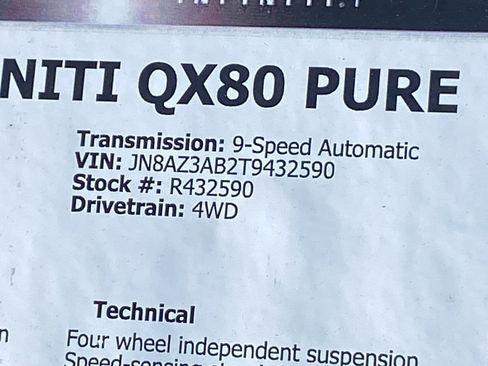 Certified 2026 INFINITI QX80 Pure w/ Cargo Package AWD/4WD image 36