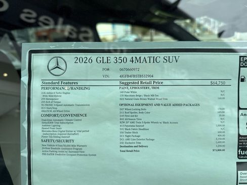 New 2026 Mercedes-Benz GLE 350 4MATIC image 13