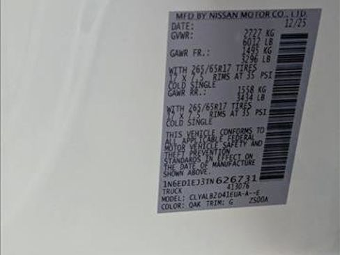 New 2026 Nissan Frontier SV w/ Tow Package RWD image 16