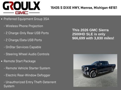 Used 2026 GMC Sierra 2500 SLE w/ SLE Value Package; image 15