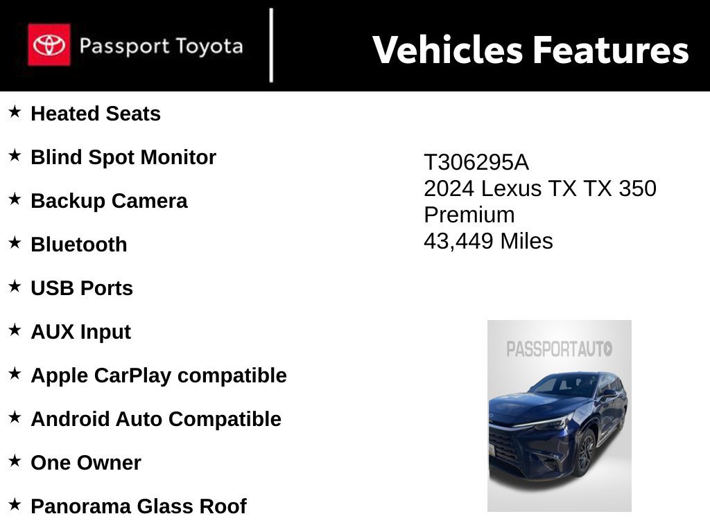 Used 2024 Lexus TX 350 AWD w/ Technology Package image 8