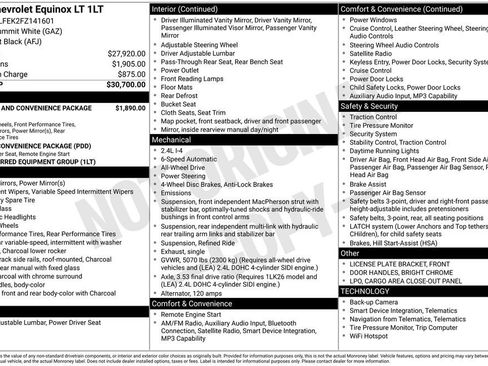 Used 2015 Chevrolet Equinox LT AWD/4WD image 3