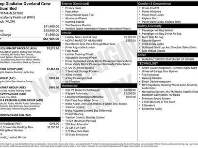 Used 2021 Jeep Gladiator Overland w/ Popular Equipment Package