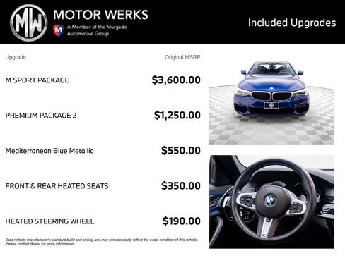 Used 2019 BMW 540i xDrive w/ M Sport Package AWD/4WD image 4