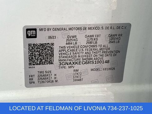 Used 2024 Chevrolet Equinox LT w/ LPO, Floor Liner Package FWD image 32