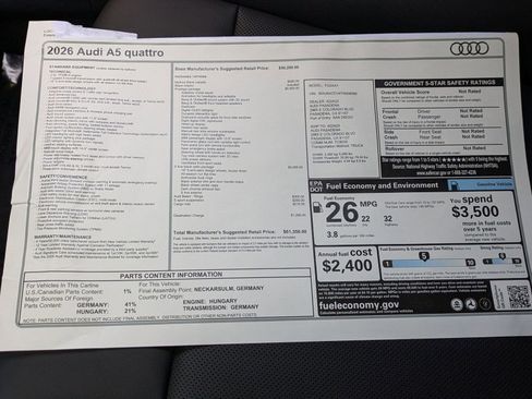 New 2026 Audi A5 2.0T Prestige AWD/4WD image 18