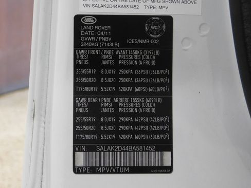 Used 2011 Land Rover LR4 HSE LUX AWD/4WD image 82