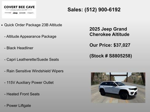 New 2025 Jeep Grand Cherokee Altitude RWD image 6