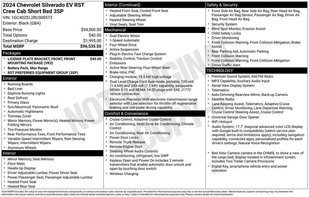 Used 2024 Chevrolet Silverado EV RST AWD/4WD image 32