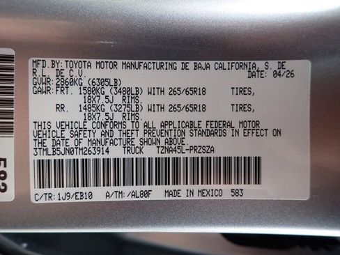 New 2026 Toyota Tacoma Limited AWD/4WD image 16