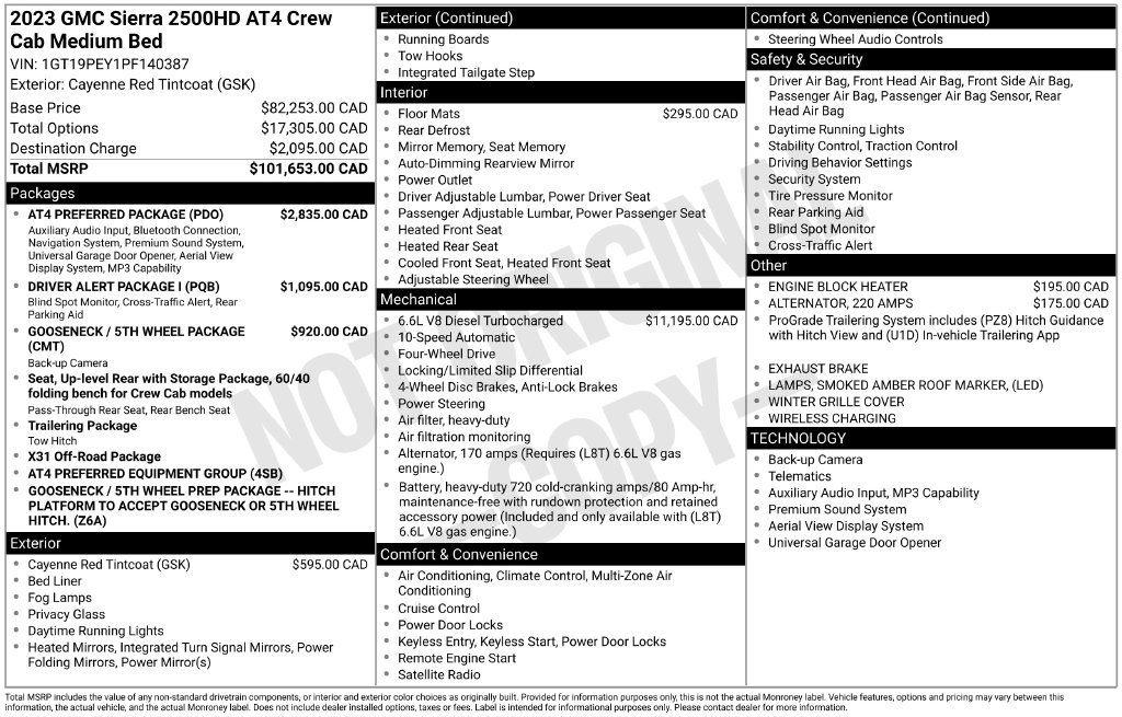 Used 2023 GMC Sierra 2500 AT4 w/ AT4 Preferred Package AWD/4WD image 66