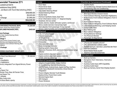 New 2026 Chevrolet Traverse Z71 w/ Driver Confidence Package AWD/4WD image 52