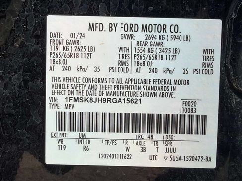 Used 2024 Ford Explorer Timberline w/ Timberline Technology Package AWD/4WD image 37