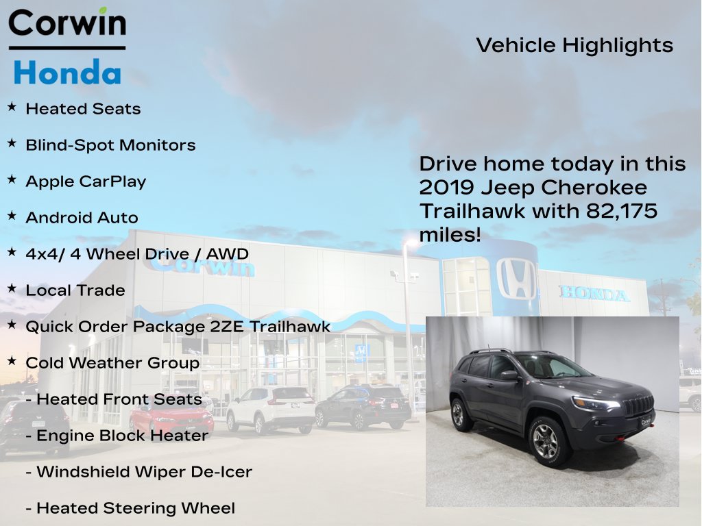 Used 2019 Jeep Cherokee Trailhawk w/ Cold Weather Group AWD/4WD image 6