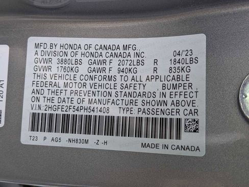 Certified 2023 Honda Civic Sport image 32