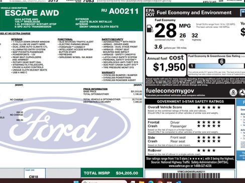 Used 2024 Ford Escape Active w/ Tech Pack #1 AWD/4WD image 4