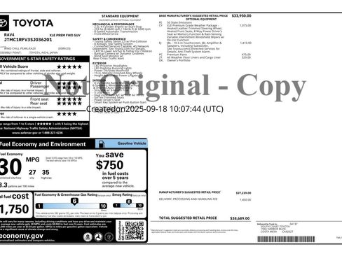 Used 2025 Toyota RAV4 XLE Premium w/ Weather Package FWD image 2
