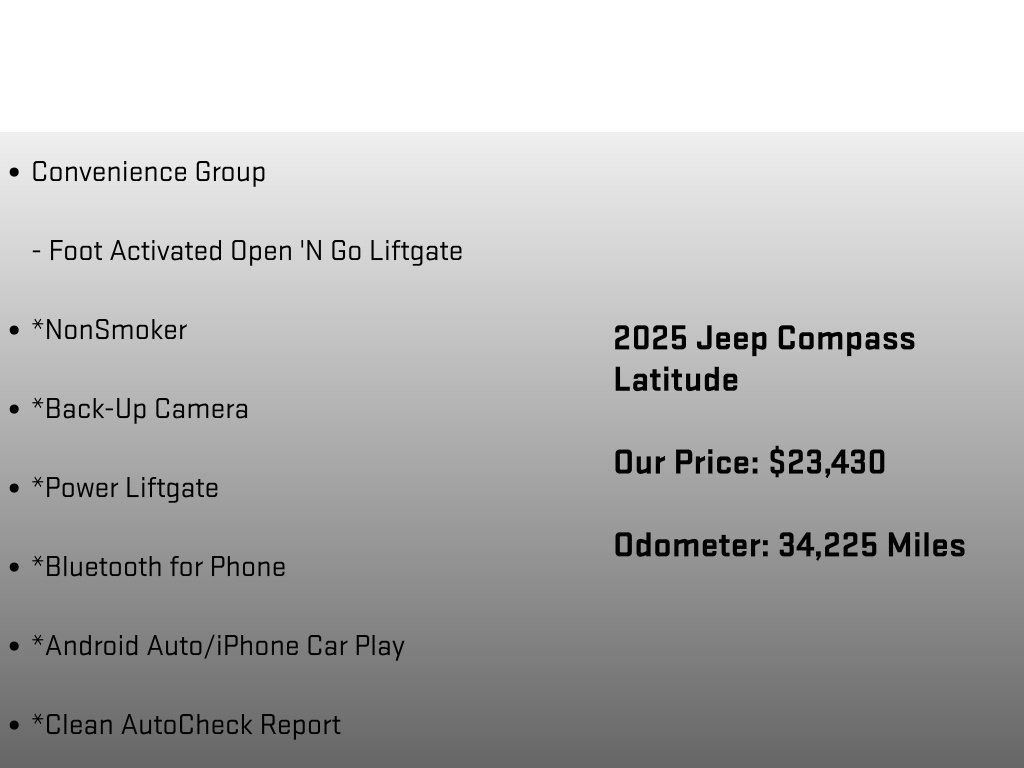 Used 2025 Jeep Compass Latitude w/ Sun & Sound Group AWD/4WD image 18