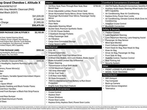 New 2025 Jeep Grand Cherokee L Altitude image 8