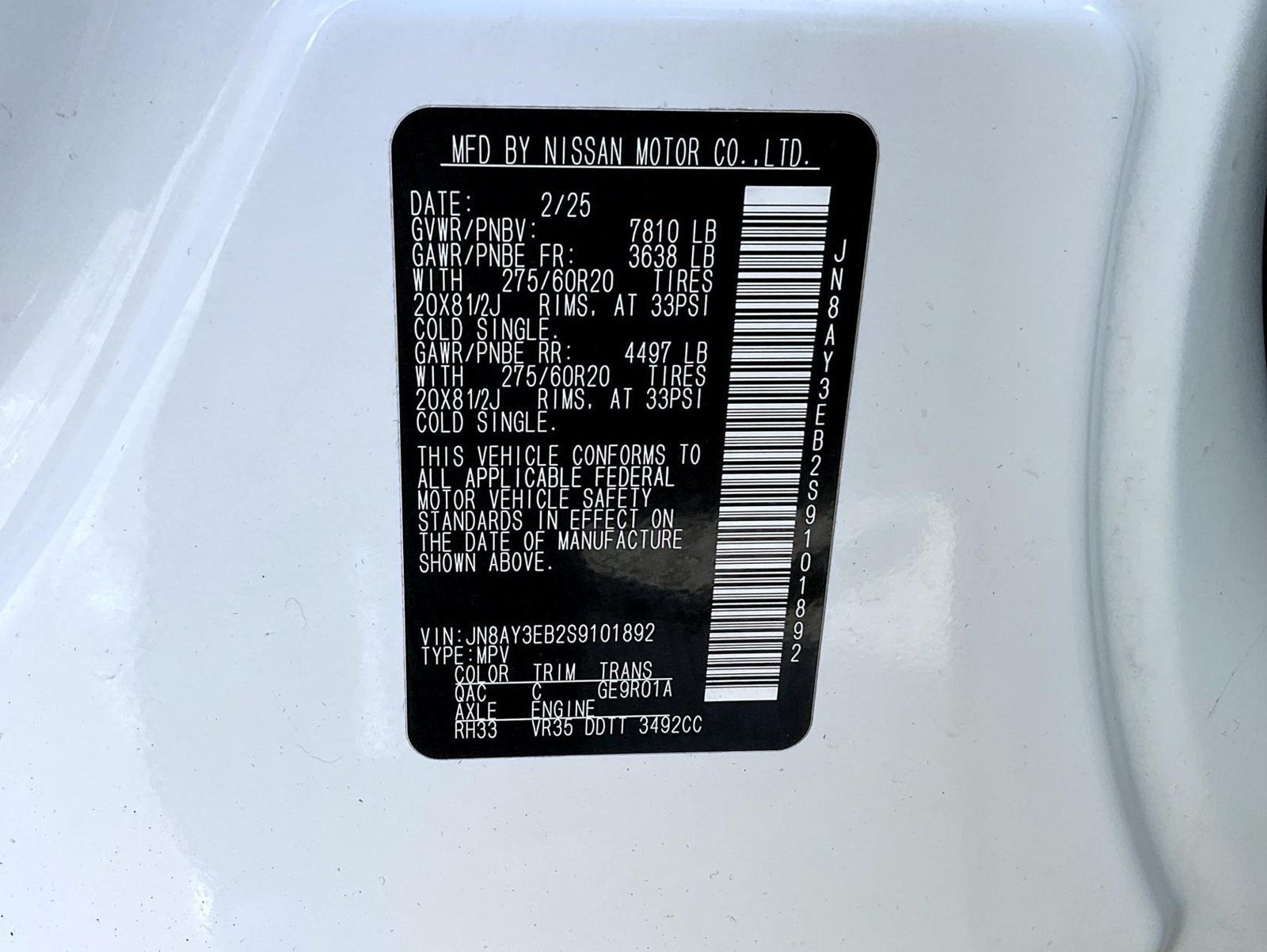 Certified 2025 Nissan Armada Platinum AWD/4WD image 26