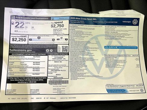 New 2026 Volkswagen Atlas Cross Sport SEL image 37