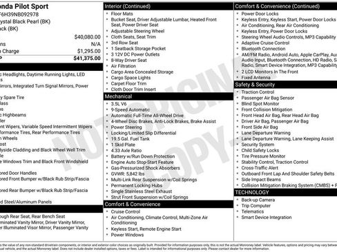 Used 2022 Honda Pilot Sport image 2