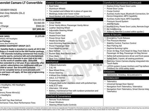 Used 2013 Chevrolet Camaro LT w/ RS Package image 31