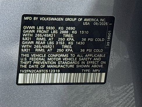 New 2026 Volkswagen Atlas SEL Premium R-Line image 35